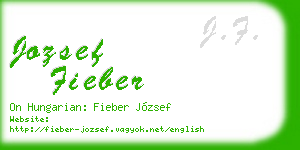 jozsef fieber business card